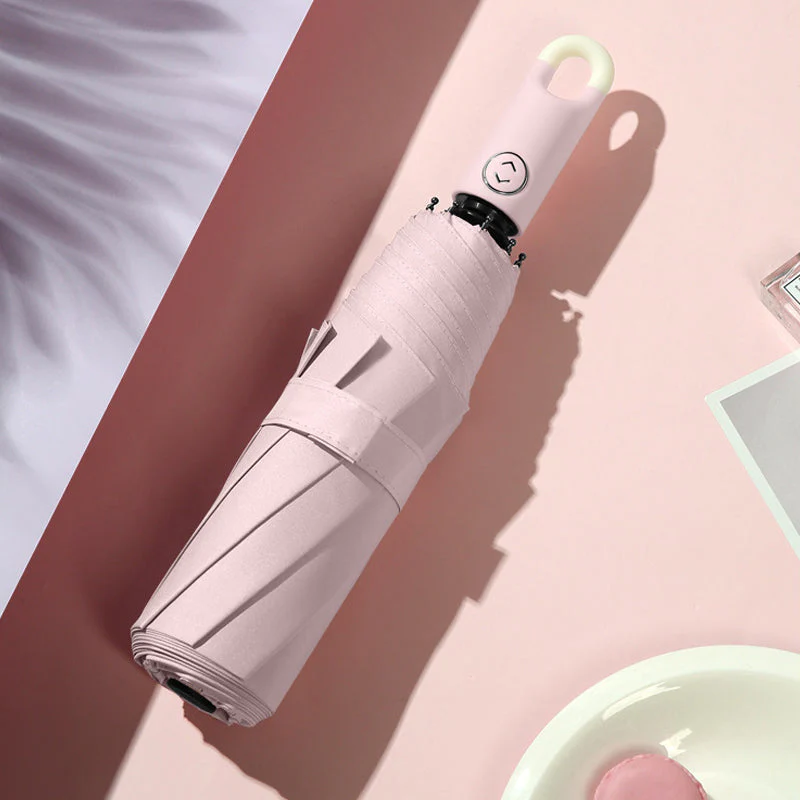 Dreifach-Regenschirm - Einziehbarer Regenschirm mit Schnalle