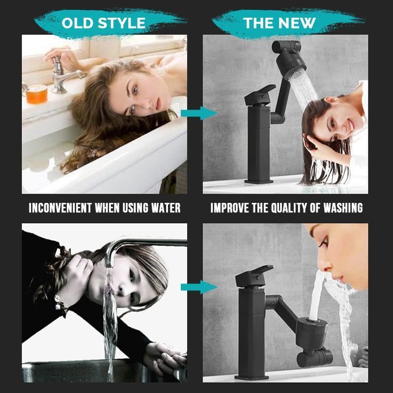 HydroGlide™ 1080 Drehbaren Wasserhahn — Verwandeln Sie Ihr Waschbecken in ein Meisterwerk müheloser Steuerung und reiner Wasserfreude