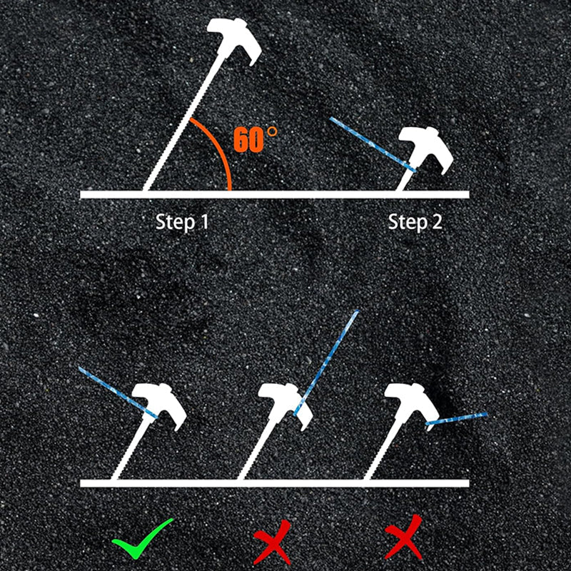 4+4 GRATIS | TwistPegs™ - Sichern Sie Ihr Zelt schnell