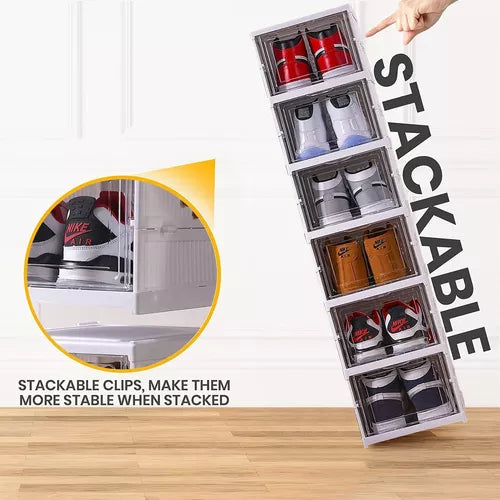 ClearStack™ - Zusammenklappbares und transparentes Schuhregal