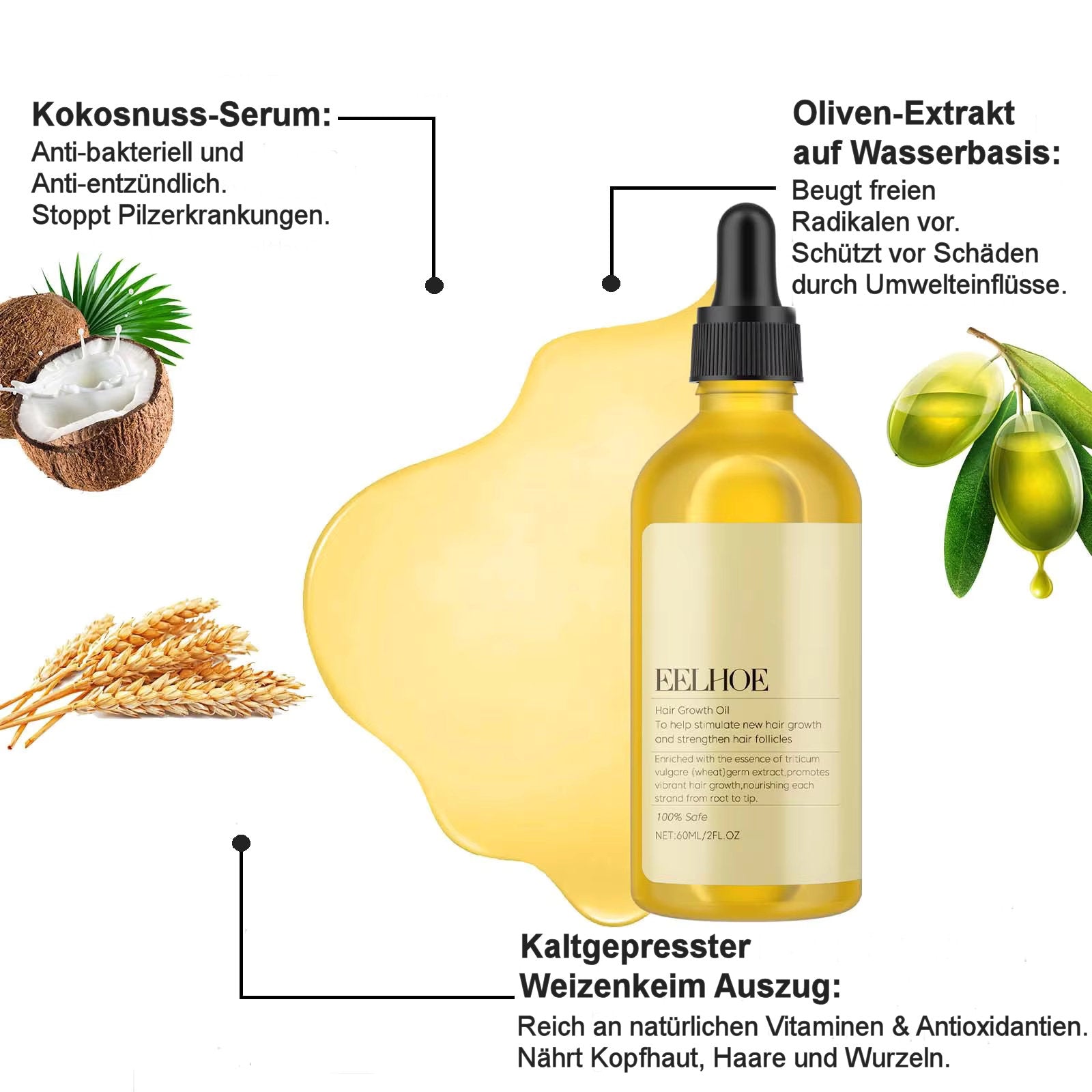 1+1 GRATIS | Natural Hair Oil™ – Verwandle dünnes Haar in üppige, widerstandsfähige Stärke