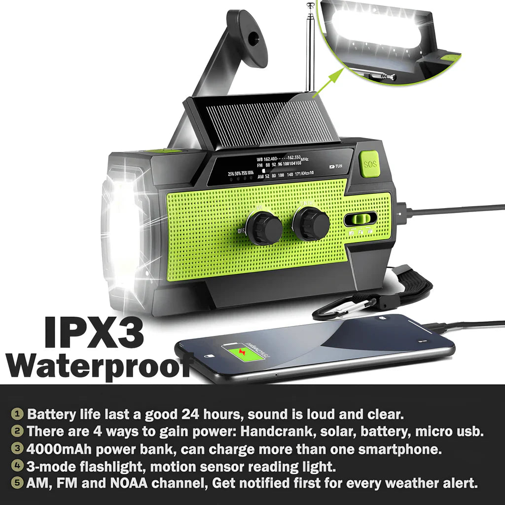 All-In-One Radio Emergency Solar Powered Radio