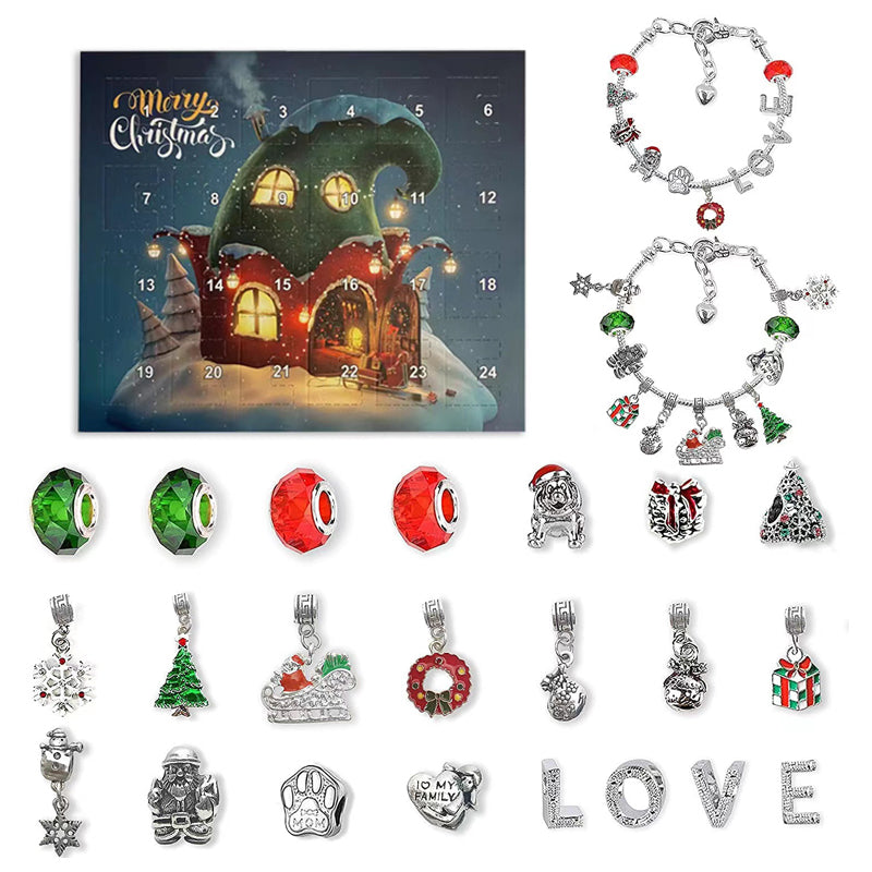 Adventella™ - DIY 24 Tage Weihnachts-Countdown-Kalender-Armbandset