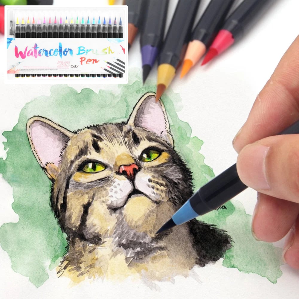 Elegantes Aquarellpinsel-Set™ – Entfesseln Sie Ihre Meisterwerke überall, sauber und mühelos
