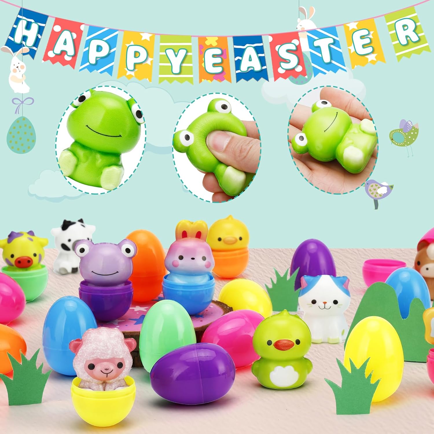 EggSquish™ - Squishy-Tierchen in bunten Überraschungseiern!
