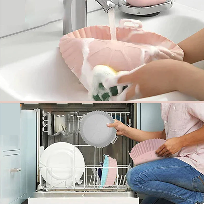 1+1 GRATIS | BakeEase™ – Silikon-Backblech für die Heißluftfritteuse