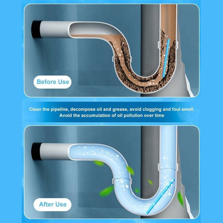 1+1 GRATIS | 12/set Pipe Cleaning Sticks™ — Mühelose monatliche Rohrreinigung für ein frisches, frei von Verstopfungen Zuhause