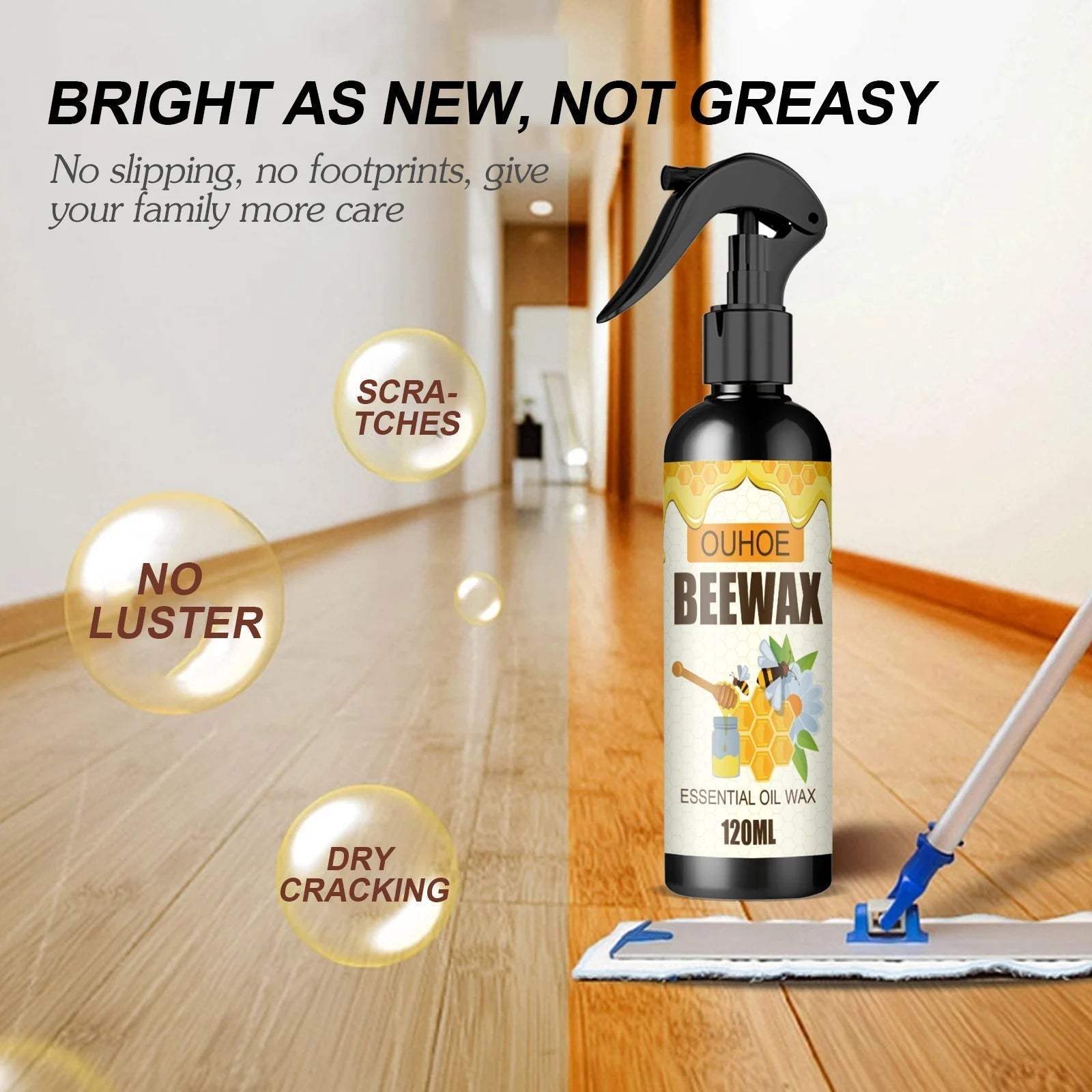 1+1 GRATIS | Beeswax™ stellt die natürliche Schönheit von Holz in Minuten wieder her