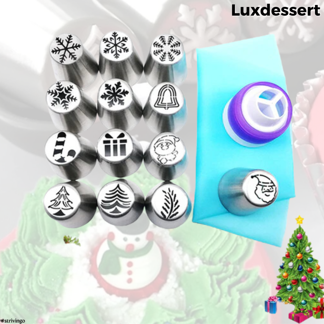 FrostMuse™ 13-teiliges Düsen-Set – Verwandle jede Leckerei mühelos in ein atemberaubendes Kunstwerk
