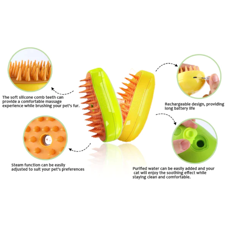 1+1 GRATIS | PurrfectGroom™ Mehrzweck-Tierdampfbürste