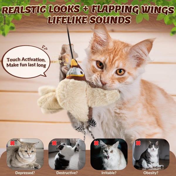 Chirp™ - Interaktives Vogelzwitscherndes Katzenspielzeug