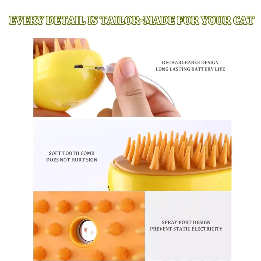 1+1 GRATIS | PurrfectGroom™ Mehrzweck-Tierdampfbürste