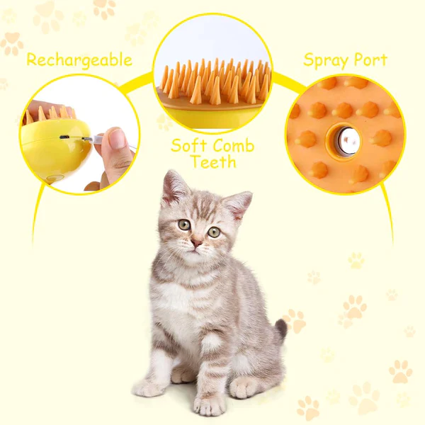 1+1 GRATIS | PurrfectGroom™ Mehrzweck-Tierdampfbürste